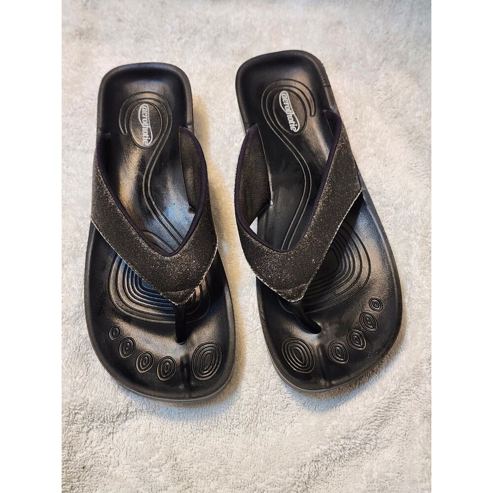 Aerothotic Black Comfort Sandals Size 8.5